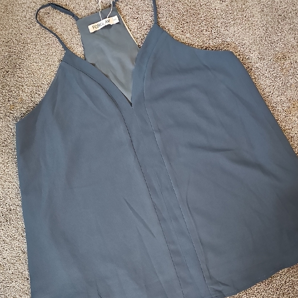 D🔹️Blue Relaxed Camisole Top Sleeveless